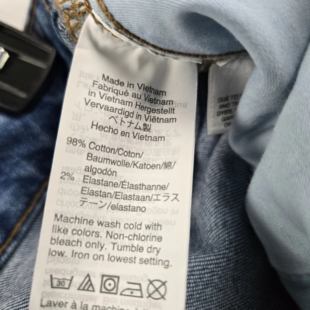 Madewell Curvy Slim Wide-Leg Cropped Blue Jeans 29 Tall - Picture 11 of 15